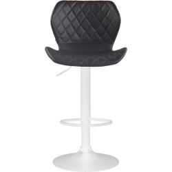 taburete de bar de corcho blanco y negro y piel sintética