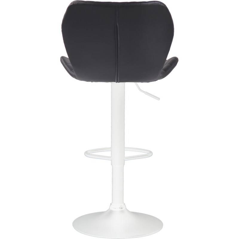 taburete de bar de corcho blanco y negro y piel sintética