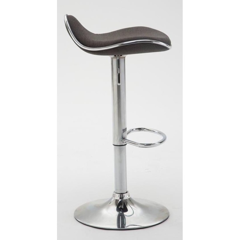 Juego de 2 taburetes de bar Shanghai en tela gris oscuro C