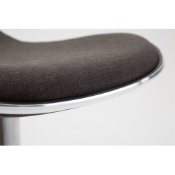 Juego de 2 taburetes de bar Shanghai en tela gris oscuro C