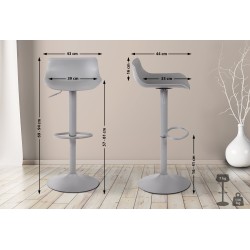 Taburete de bar gris Aveiro