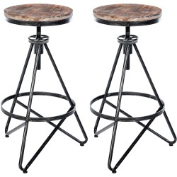 Juego de 2 taburetes de bar Karla plateados