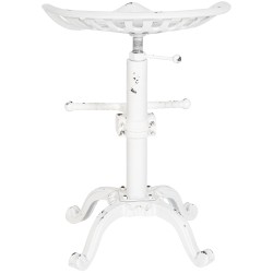 Juego de 2 taburetes de bar Butch, blanco antiguo