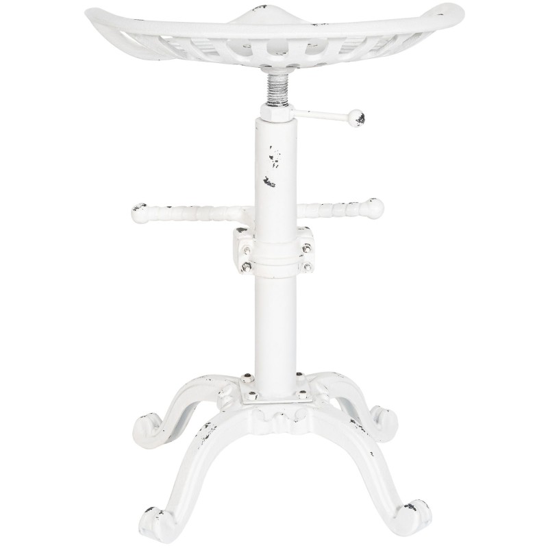 Juego de 2 taburetes de bar Butch, blanco antiguo