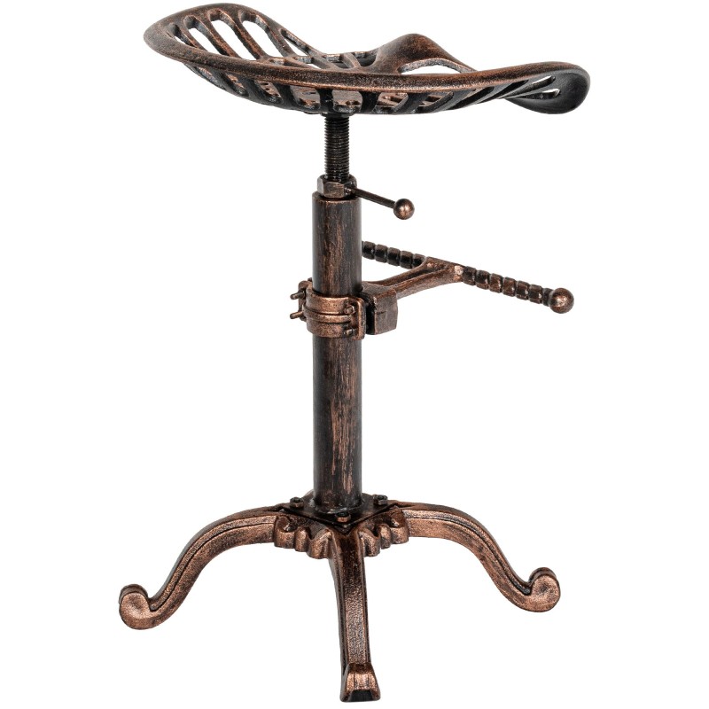 Juego de 2 taburetes de bar Butch de bronce