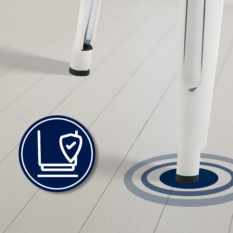 Juego de 2 taburetes de bar Joshua en blanco antiguo