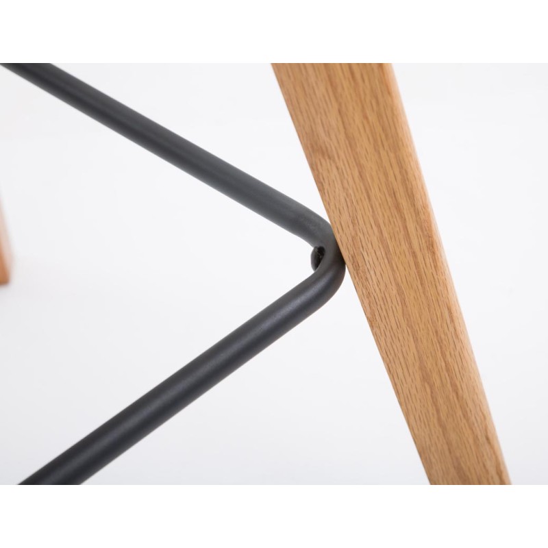 Juego de 2 taburetes de bar Metz en tela verde natural