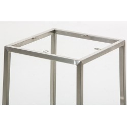 Juego de 2 taburetes de bar Montreal, 85, tapizados en tela, de acero inoxidable gris