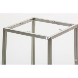 Juego de 2 taburetes de bar Montreal, 85, tapizados en tela, acero inoxidable gris oscuro