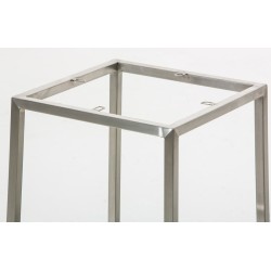 Juego de 2 taburetes de bar Montreal, 85, tapizados en tela, acero inoxidable azul