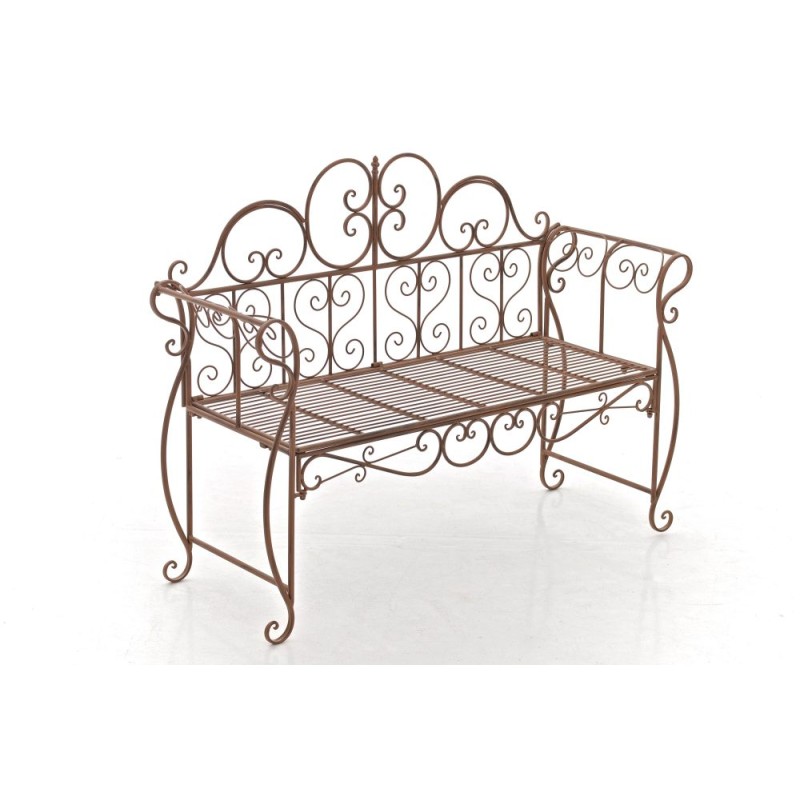 Banco de jardín antiguo marrón Minna
