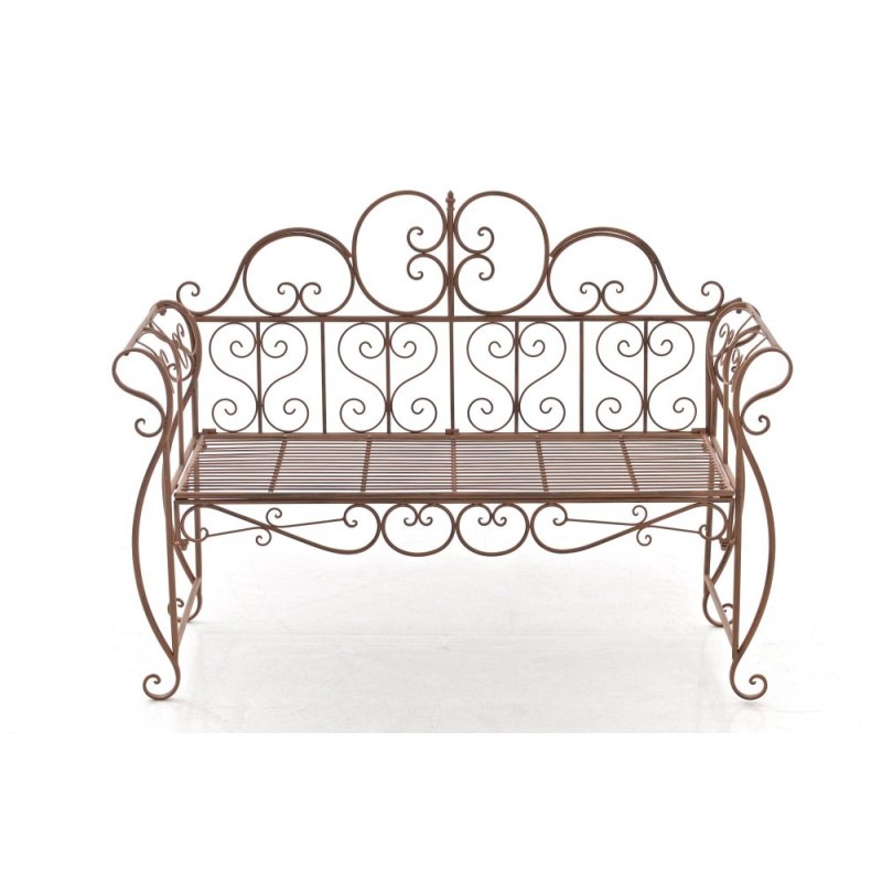 Banco de jardín antiguo marrón Minna