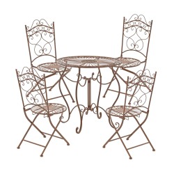 Silla Kiran marrón antigua