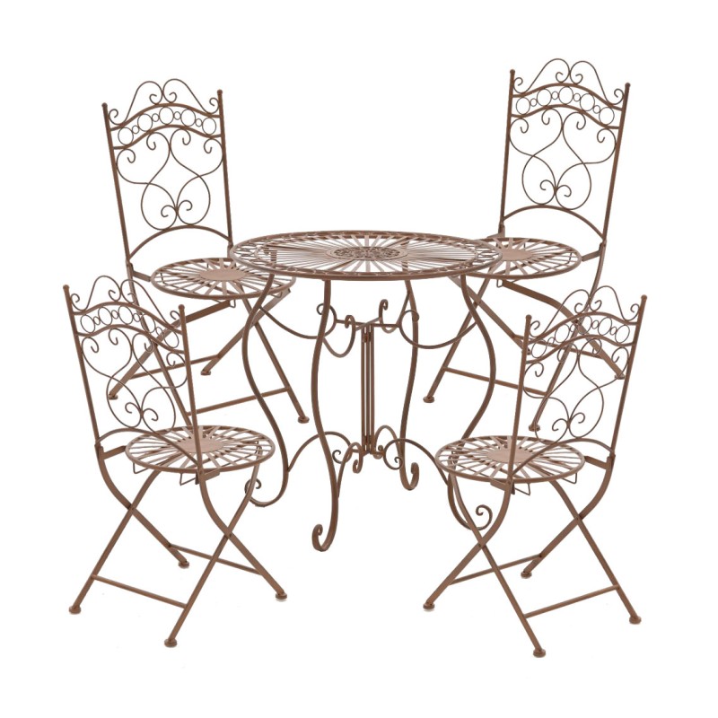 Silla Kiran marrón antigua