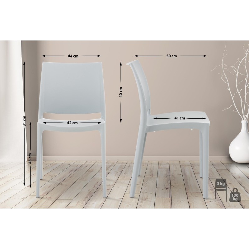 Silla Maya gris claro