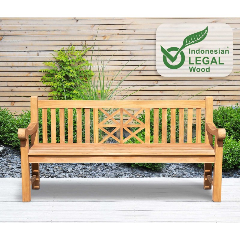 Banco de teca de Florida de 180 cm