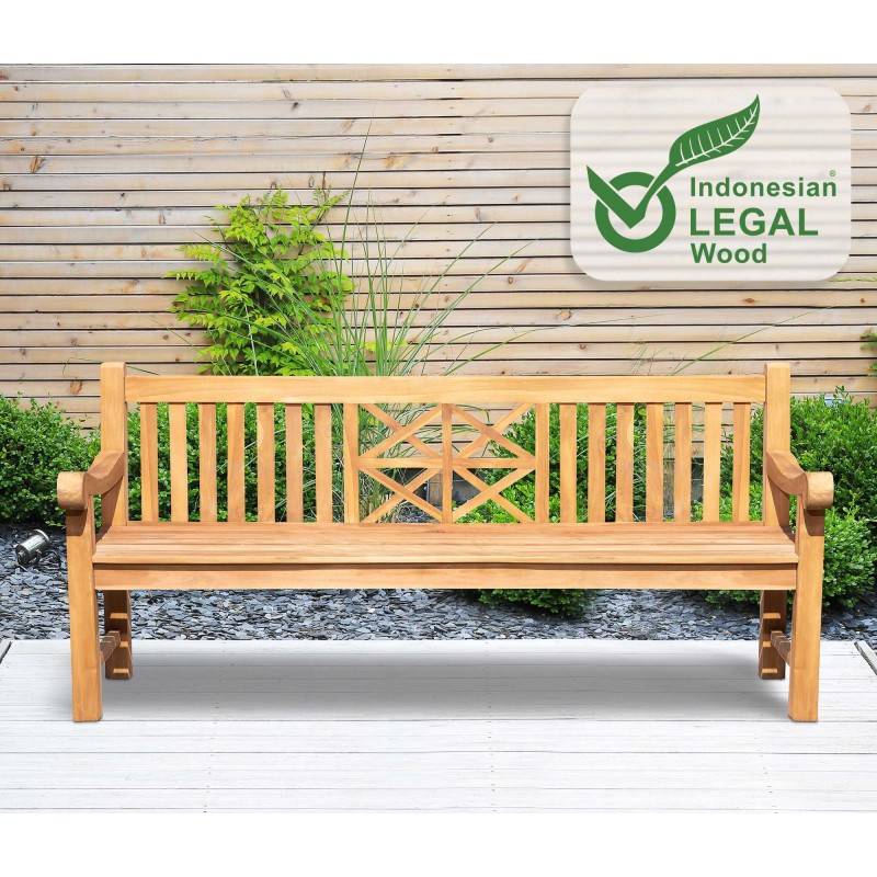 Banco de teca de Florida de 200 cm