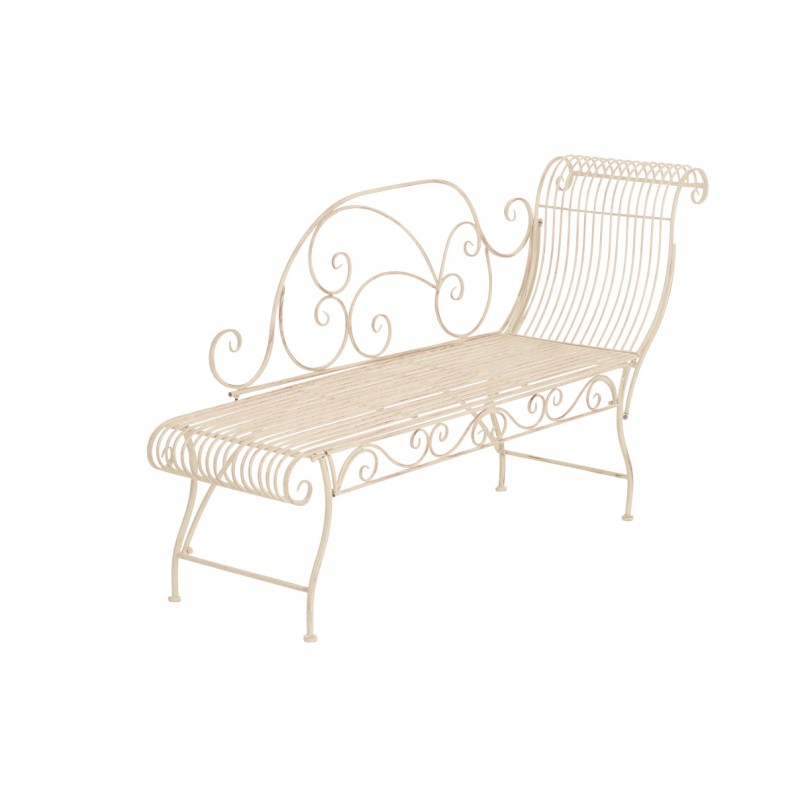 Banco de jardín Karma, crema antigua