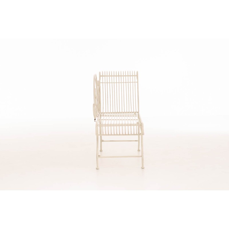 Banco de jardín Karma, crema antigua