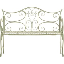 Banco de jardín antiguo verde Tara