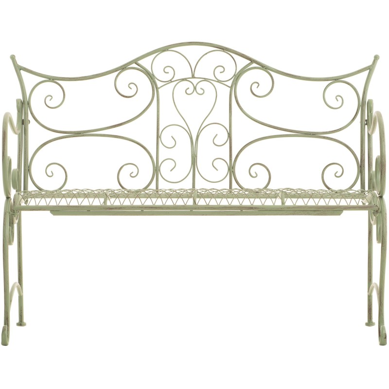 Banco de jardín antiguo verde Tara