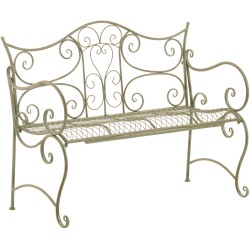 Banco de jardín antiguo verde Tara