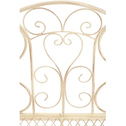 Banco de jardín Tara, crema antigua