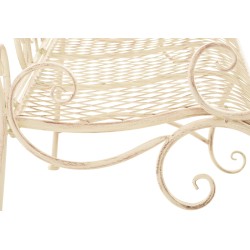 Banco de jardín Tara, crema antigua