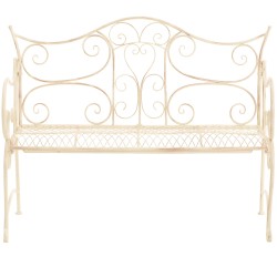 Banco de jardín Tara, crema antigua