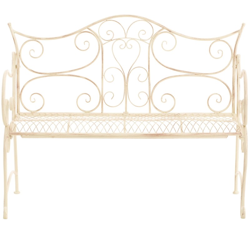 Banco de jardín Tara, crema antigua