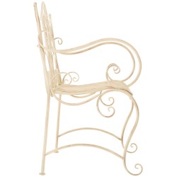 Banco de jardín Tara, crema antigua