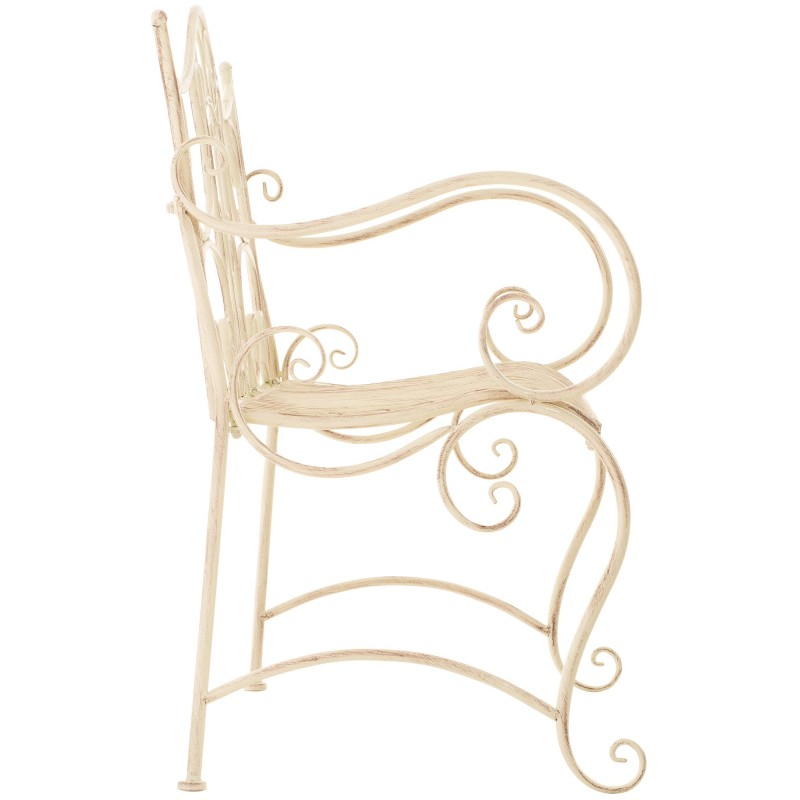 Banco de jardín Tara, crema antigua