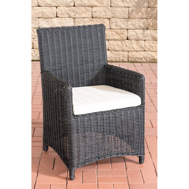 Silla Fontana / Saint Marlo crema blanco 5 mm negro