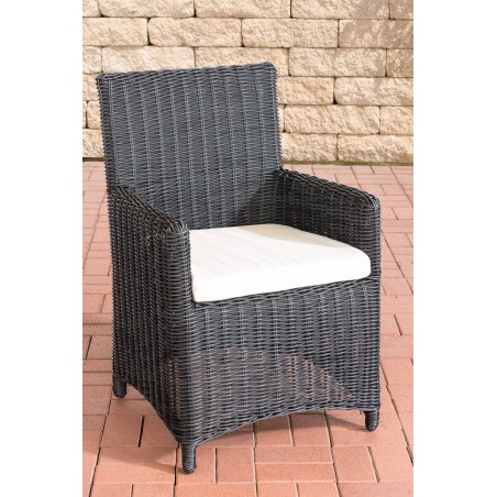 Silla Fontana / Saint Marlo crema blanco 5 mm negro