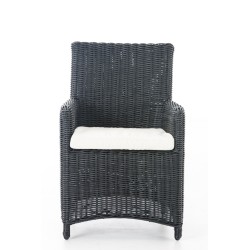 Silla Fontana / Saint Marlo crema blanco 5 mm negro