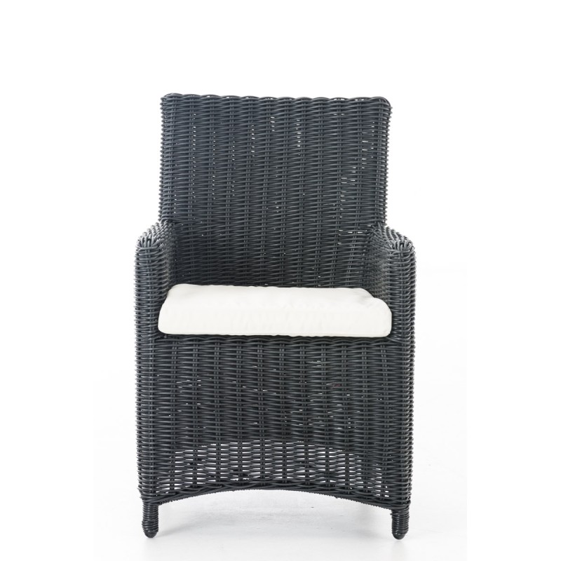 Silla Fontana / Saint Marlo crema blanco 5 mm negro