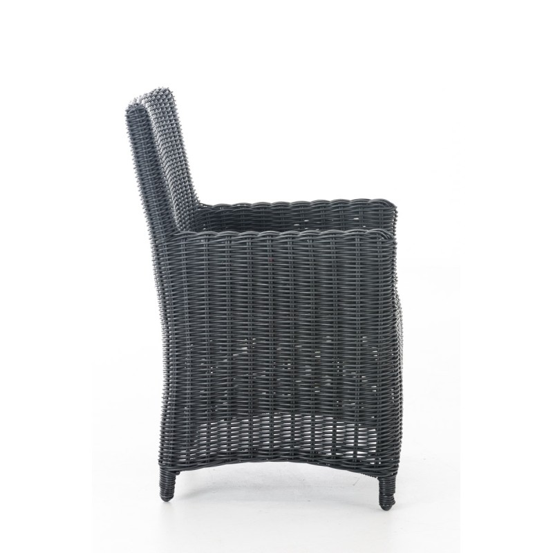 Silla Fontana / Saint Marlo crema blanco 5 mm negro