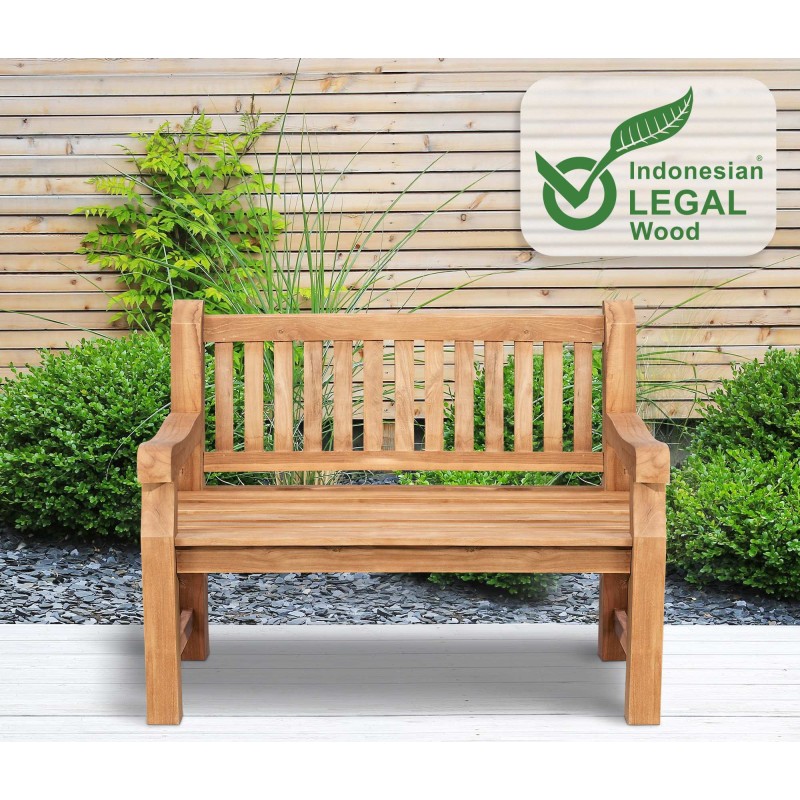 Banco de teca Jackson V2 de 120 cm