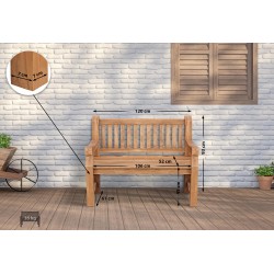 Banco de teca Jackson V2 de 120 cm