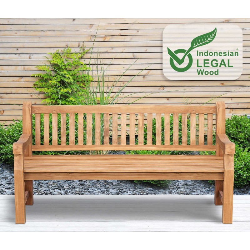 Banco de teca Jackson V2 de 180 cm