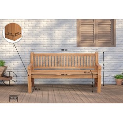 Banco de teca Jackson V2 de 180 cm