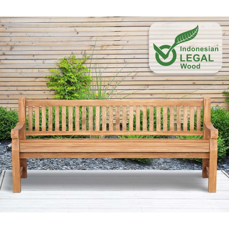 Banco de teca Jackson V2 de 220 cm