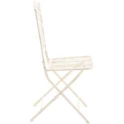 Silla de jardín Adelar, crema antiguo