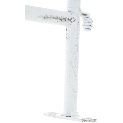 Valla de jardín de charcutería blanca antigua