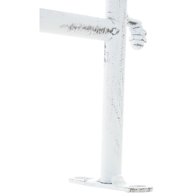 Valla de jardín de charcutería blanca antigua