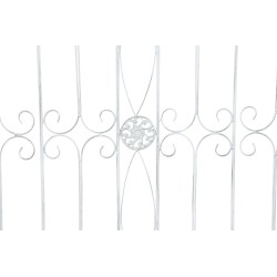 Valla de jardín de charcutería blanca antigua