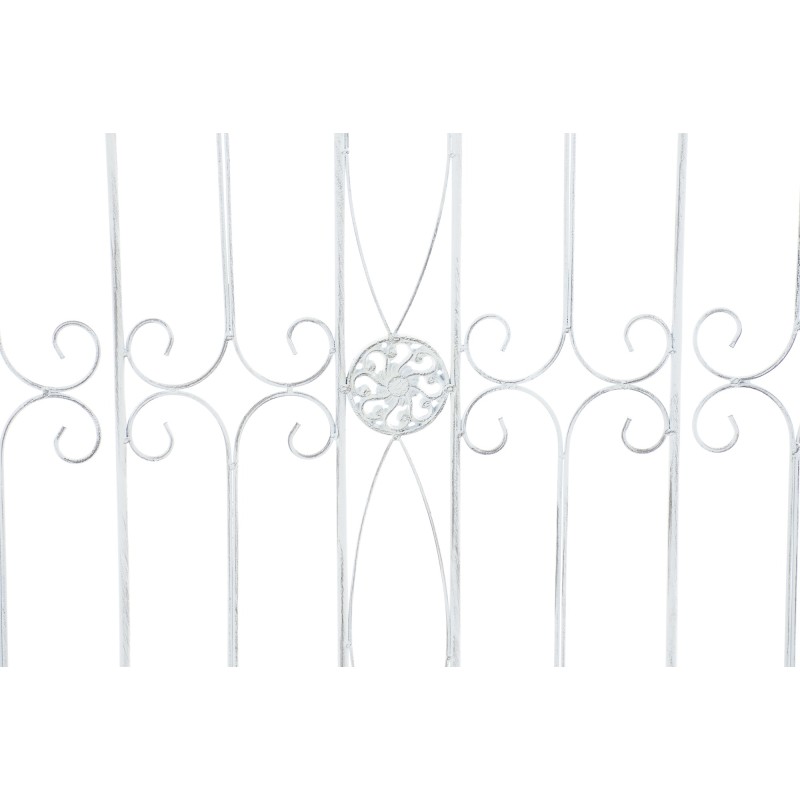 Valla de jardín de charcutería blanca antigua