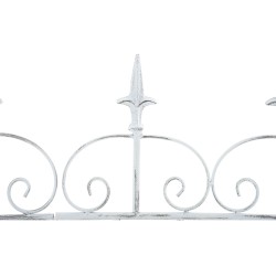 Valla de jardín de charcutería blanca antigua