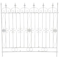 Valla de jardín de charcutería blanca antigua