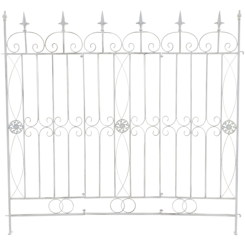 Valla de jardín de charcutería blanca antigua